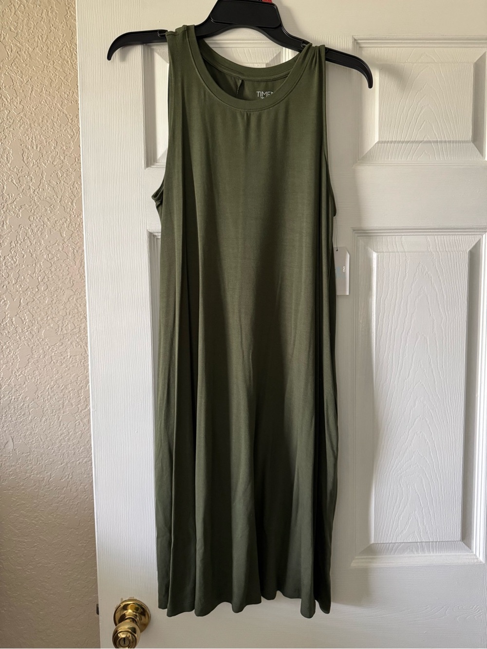 Time and Tru Olive Green Sleeveless Dress